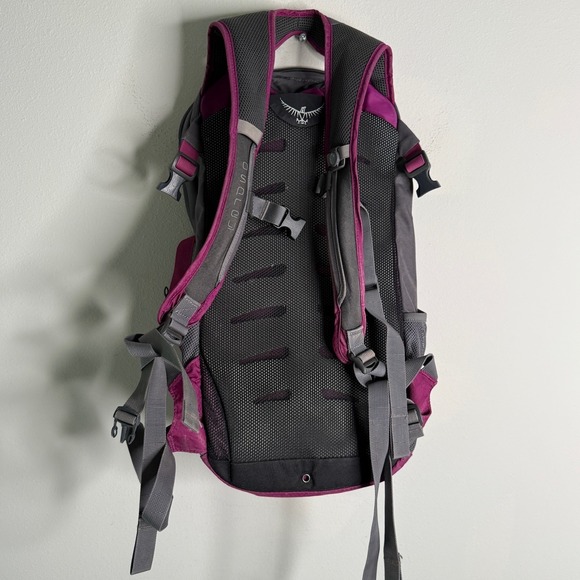 Osprey Unisex Daylite Backpack Purple Gray Hiking Travel School Carry On Bag - Picture 3 of 5